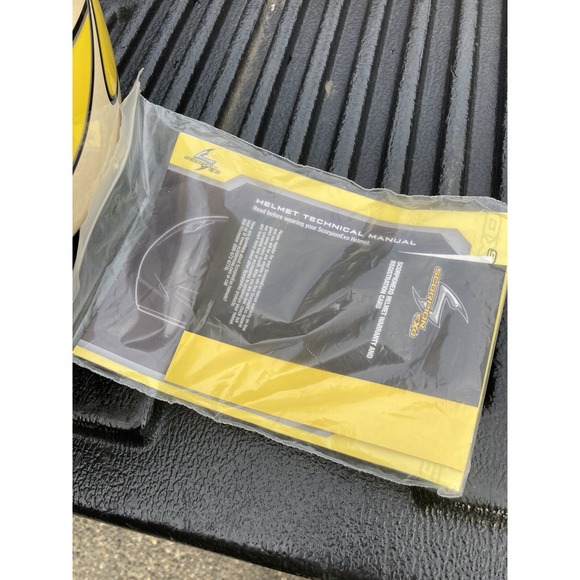 Vintage Fox Racing Helmet, XXL 63-64cm, Yellow, Black, White Dirt Bike Gear - Picture 11 of 16